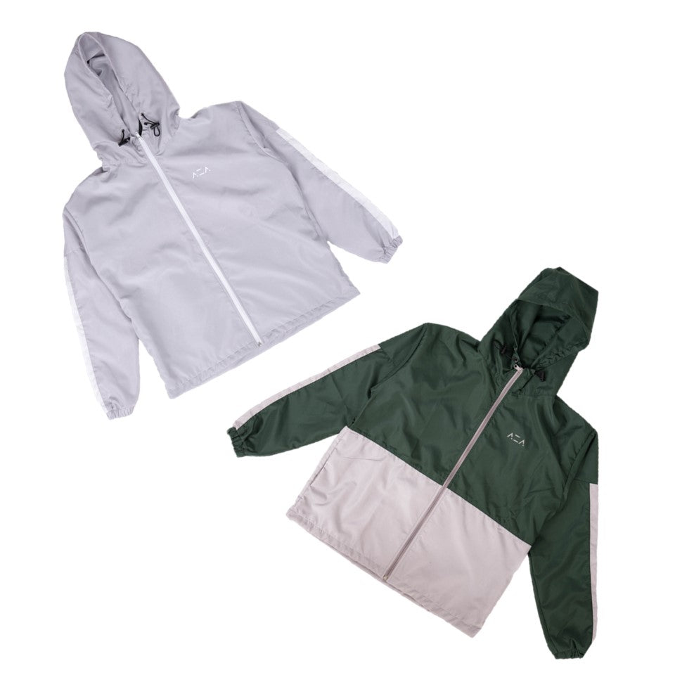 AZA Jacket Windbreaker Simple Two Tone - Grey