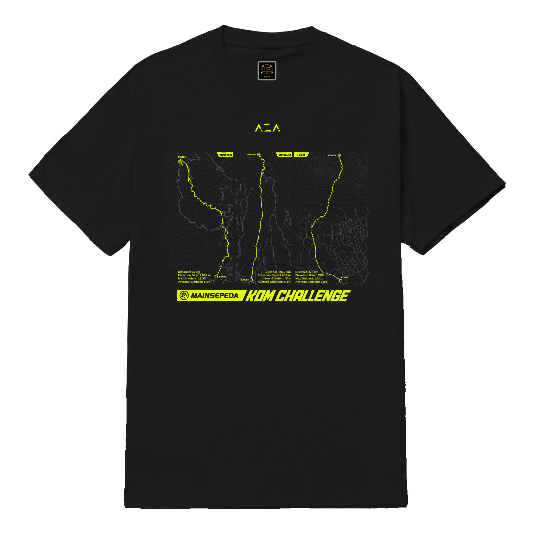 AZA x MAINSEPEDA T-Shirt KOM Challenge - Black