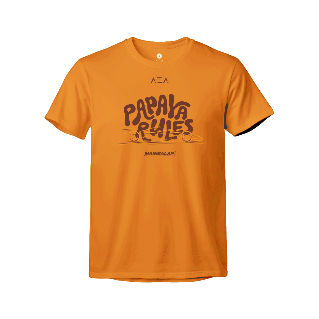 AZA x Mainbalap Papaya Rules T-Shirt - Orange