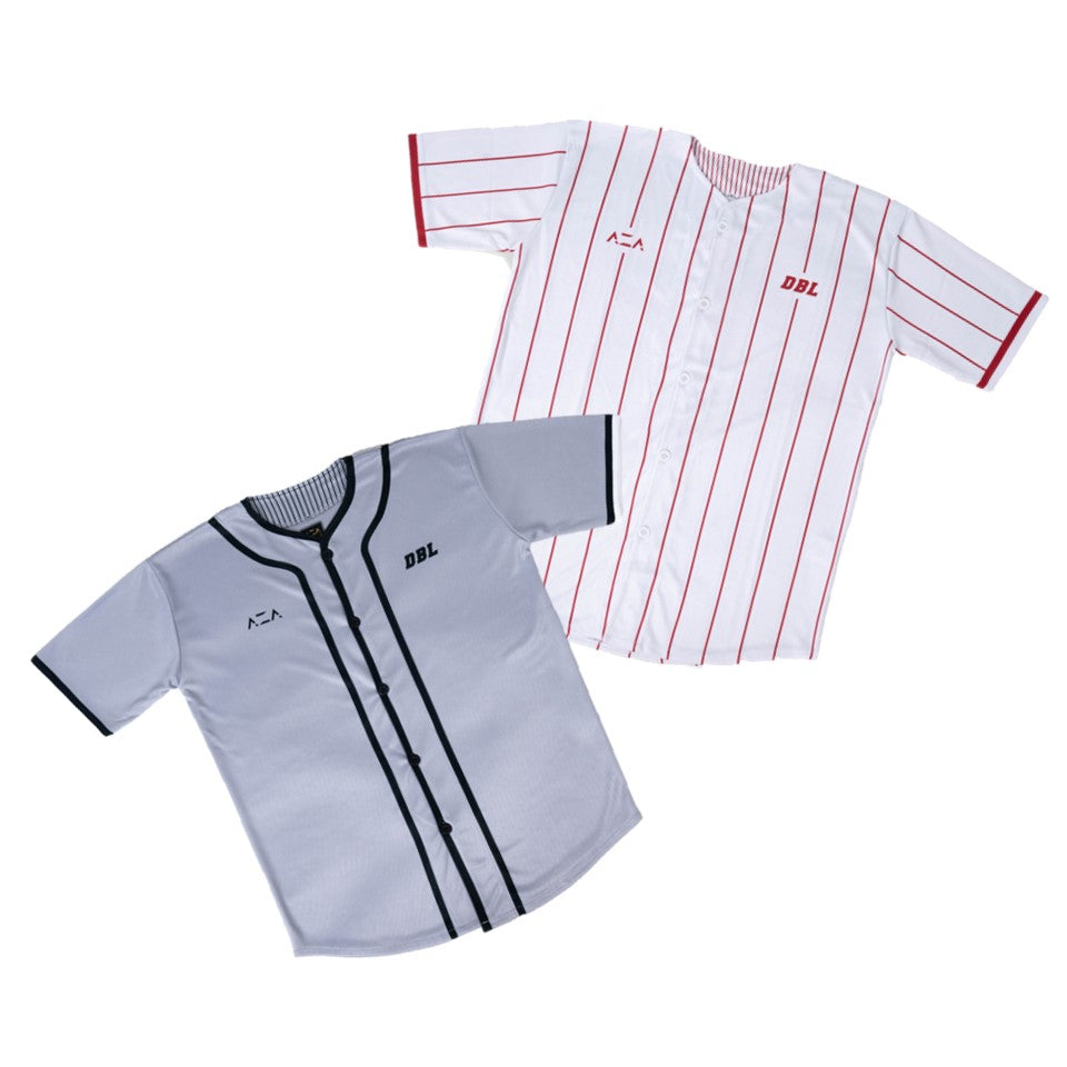 AZA x DBL Baseball Shirt Varsity Series - White / Red