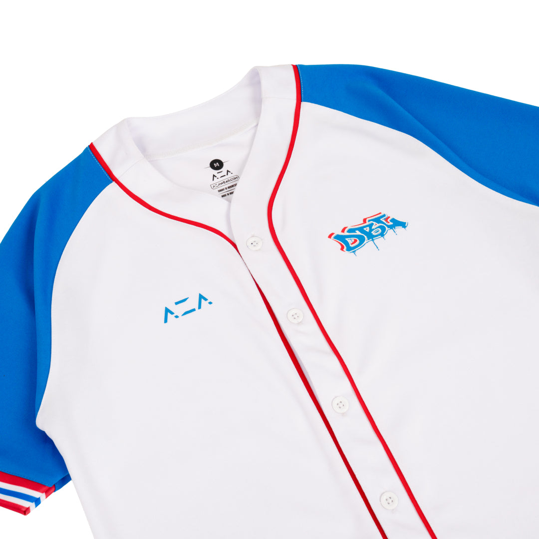 AZA x DBL Camp Edition Varsity Baseball Shirt - White