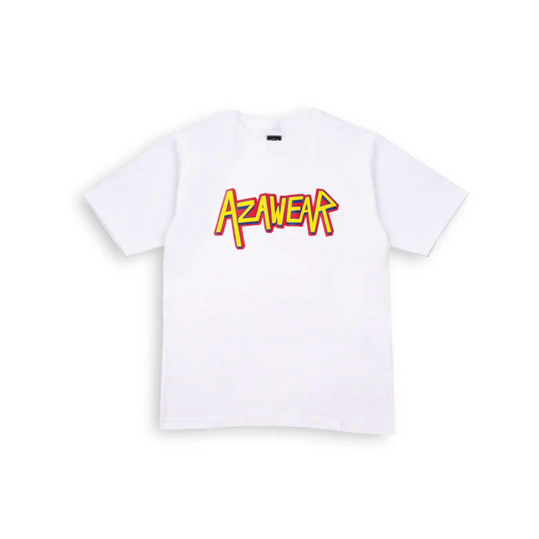 AZA T-Shirt Oversized Multicolor Graphics - White