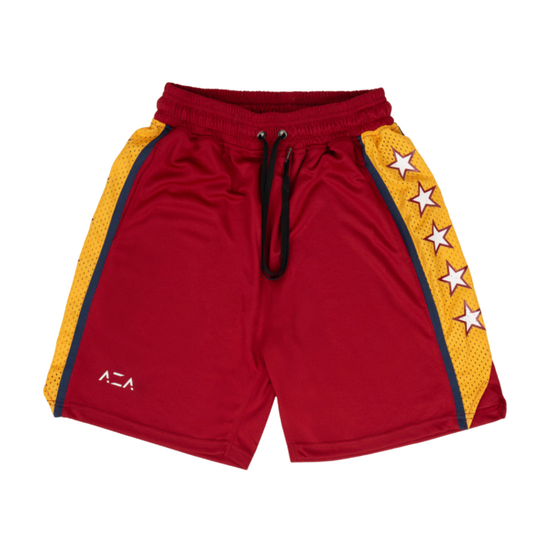 AZA Hoops Heritage Royal Short Pants- Maroon