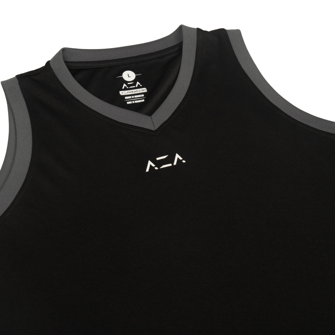AZA Court Essentials Basketball Jersey - Black