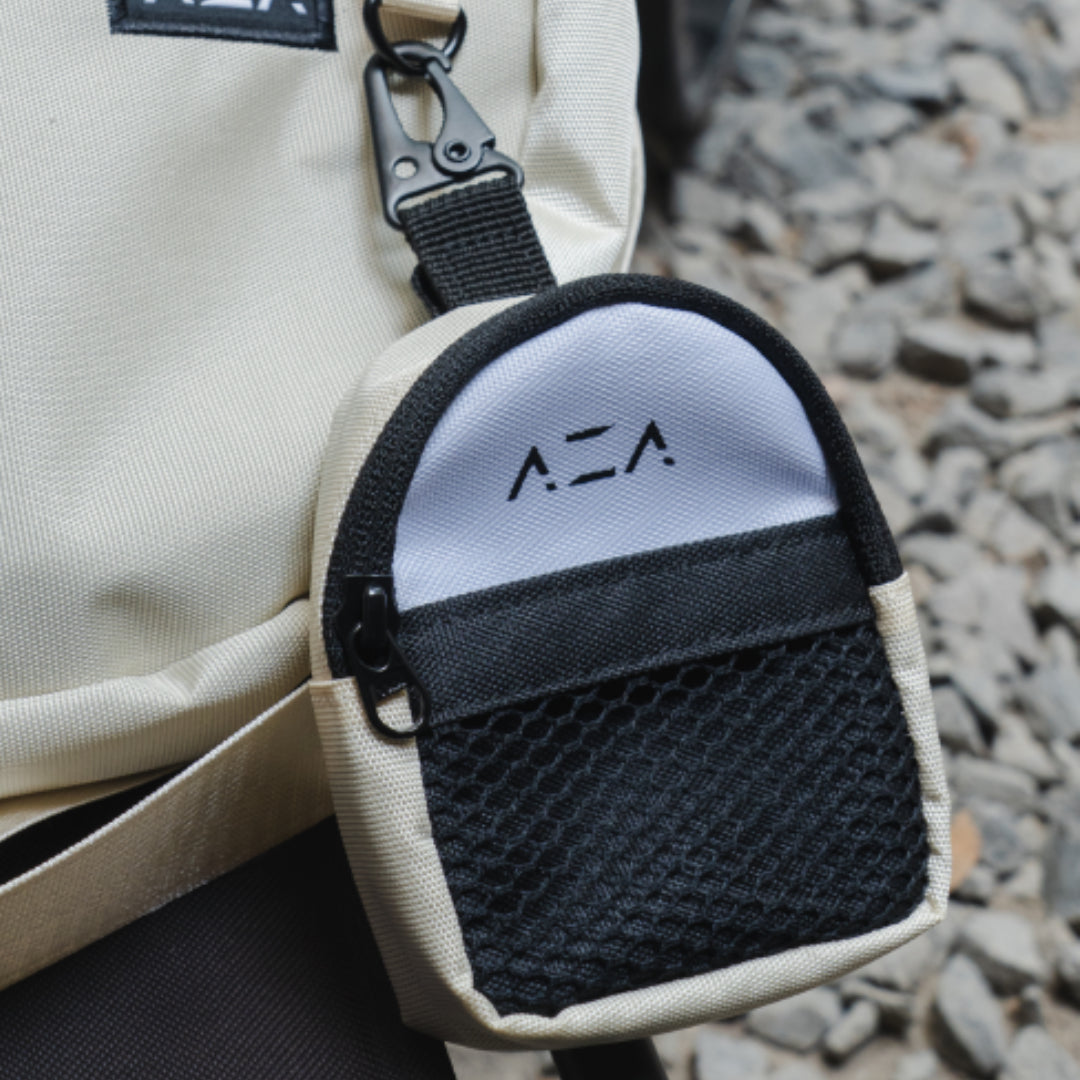 AZA Mini Bag Color Block Coin Purse Keychain