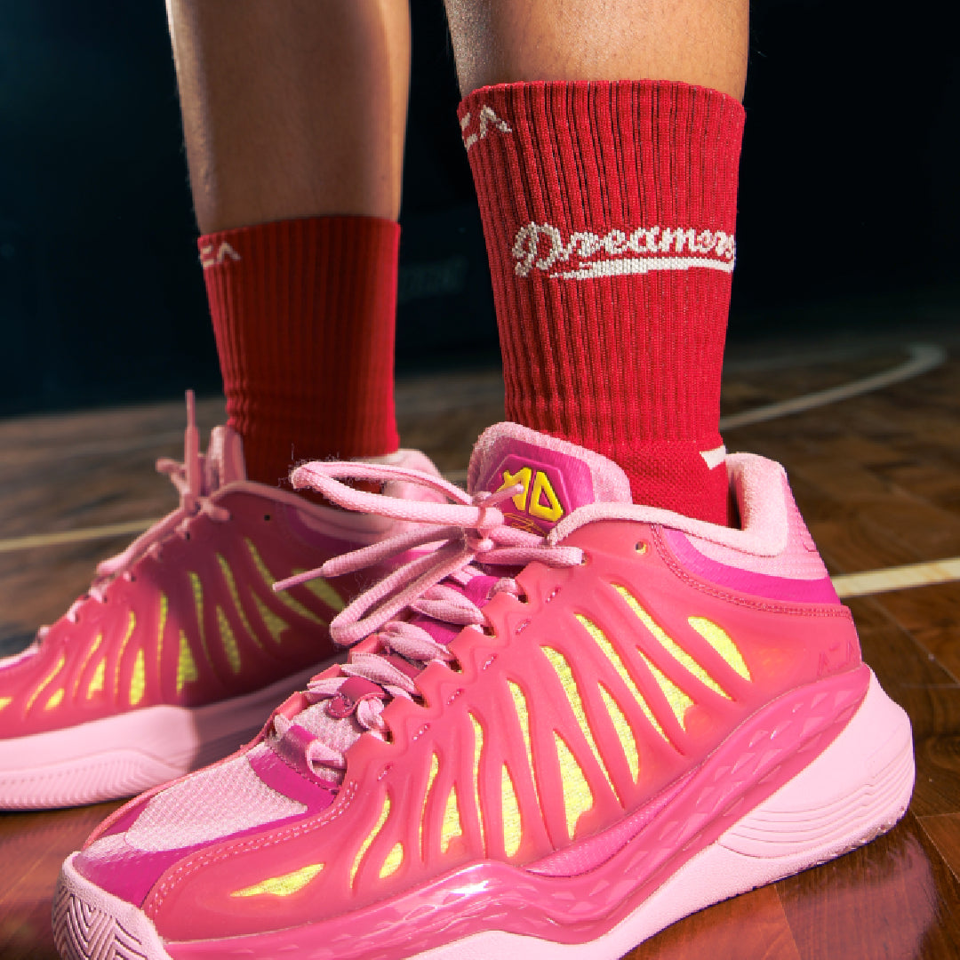 AZA x DBL Dreamers Alternate Crew Socks - Red