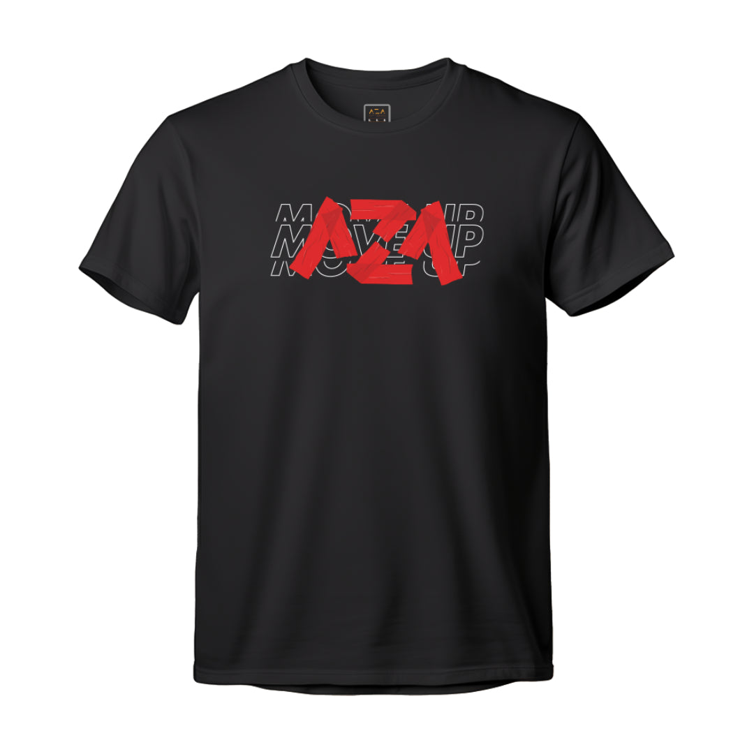 AZA Lettering Move Up T-Shirt - Black