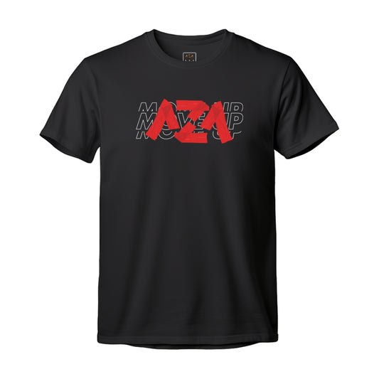 AZA Lettering Move Up T-Shirt - Black