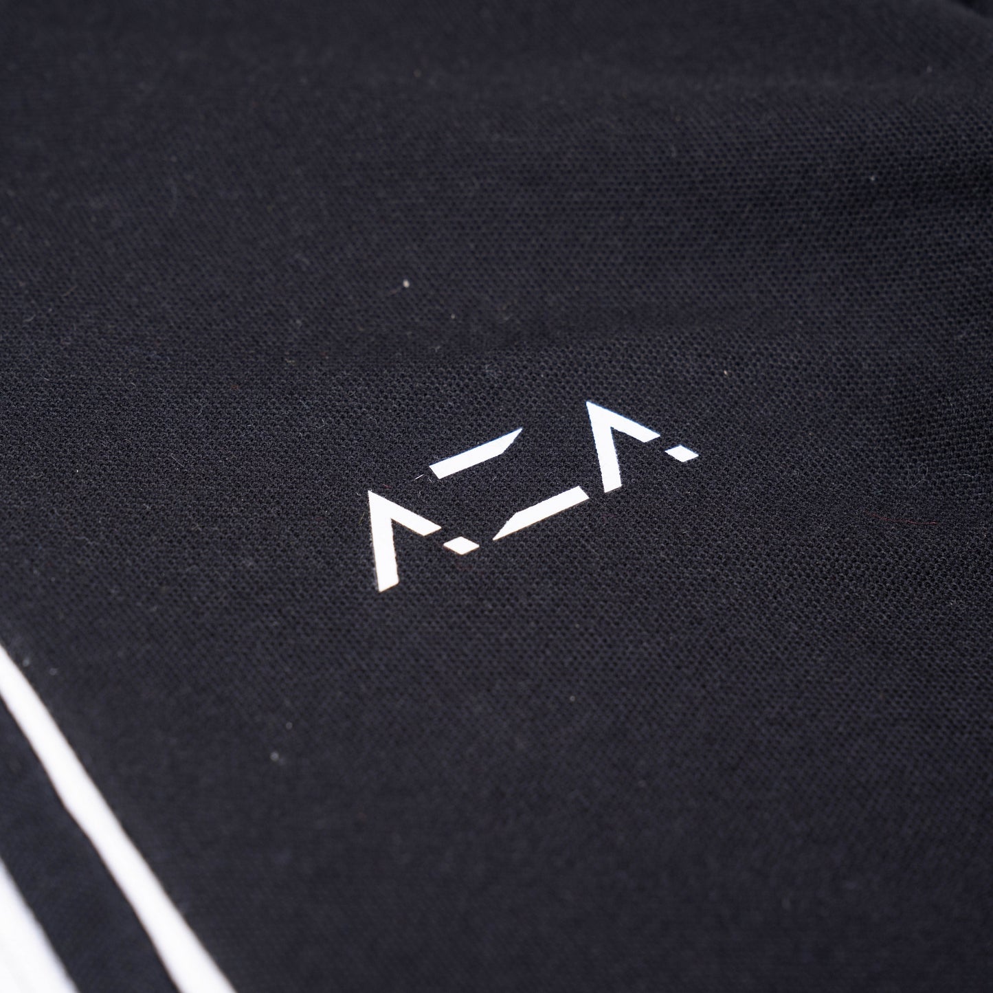 AZA Polo Shirt Striped Zip Dark Series - Black