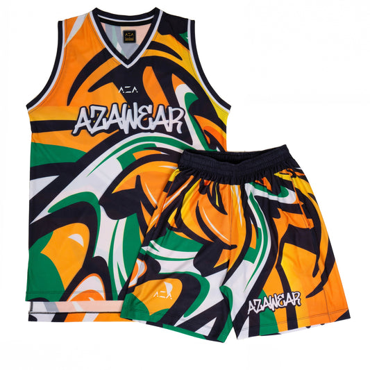 AZA Jersey Basketball Set Graffiti II Edition - Yellow