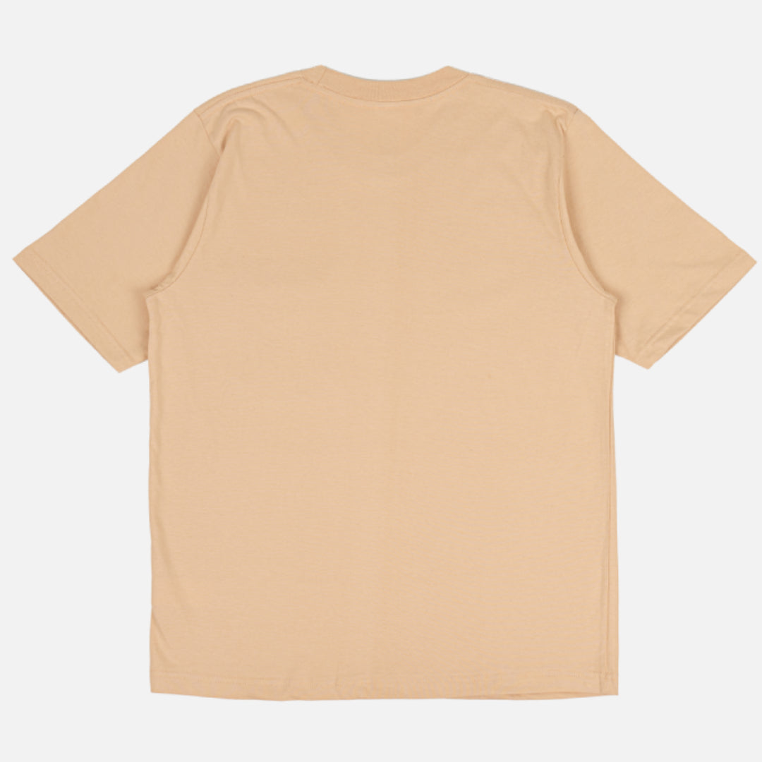AZA Basic Pocket Combination Oversize T-Shirt - Cream
