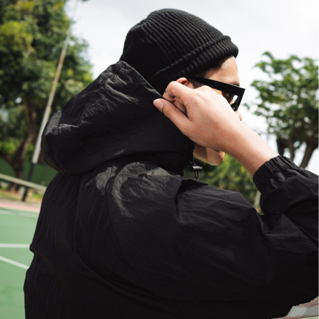 AZA Monochrome Shield Jacket - Black