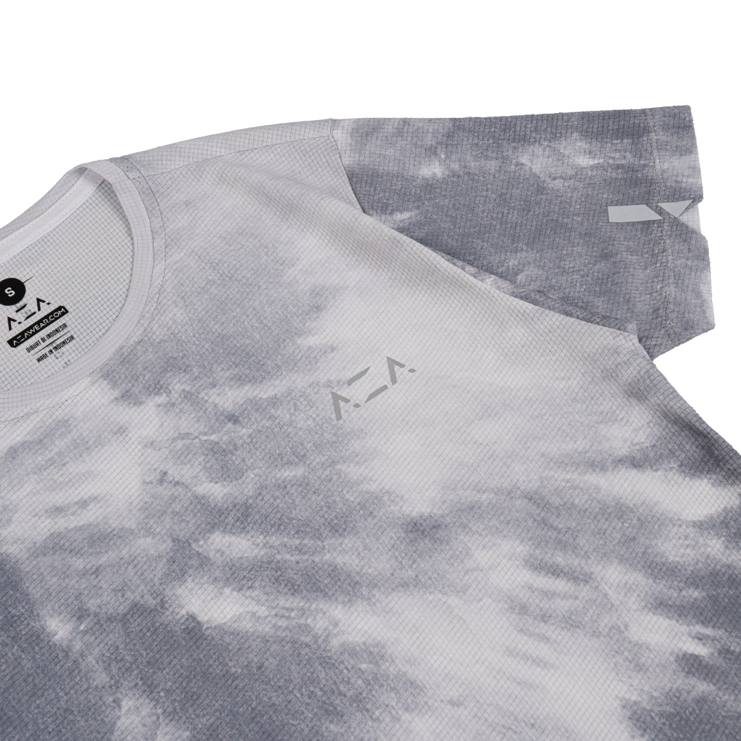 AZA x GFR Allover Print Tie Dye Running Jersey - Grey