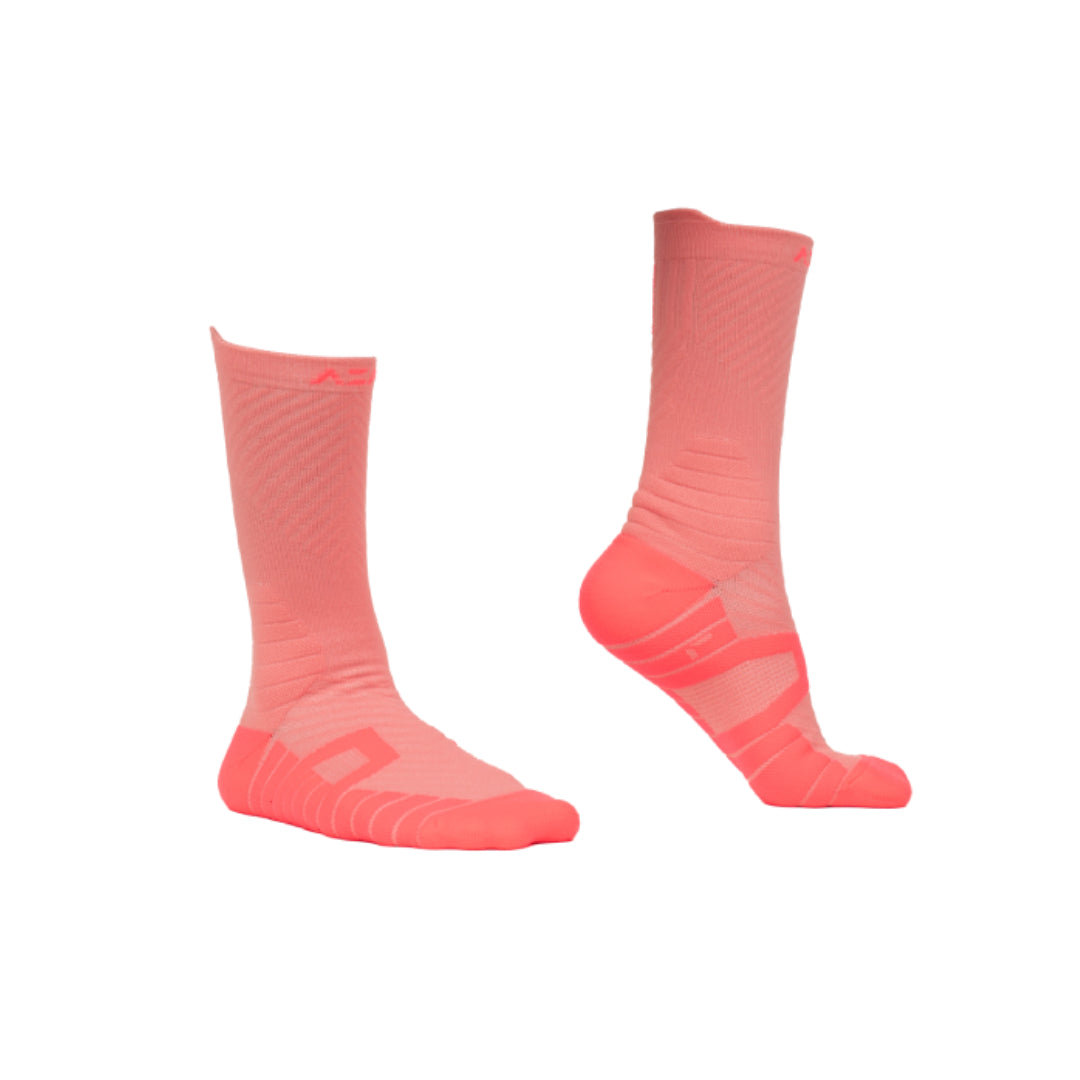 AZA Ignite Play Crew Socks - Coral Apricot