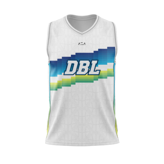 AZA x DBL Pick N' Pop Basketball Jersey - White