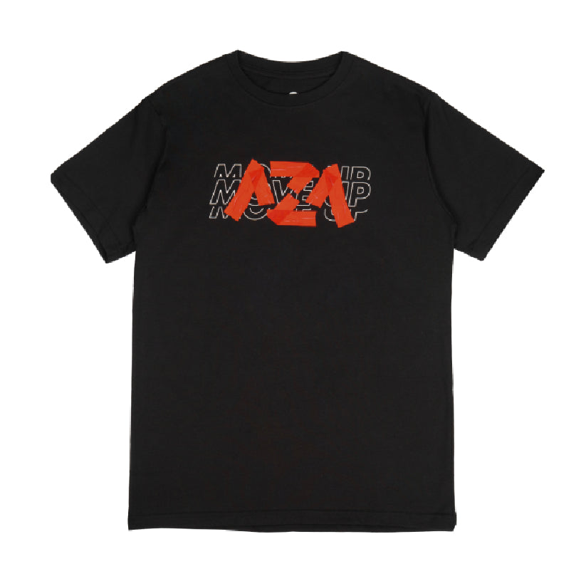 AZA Lettering Move Up T-Shirt - Black