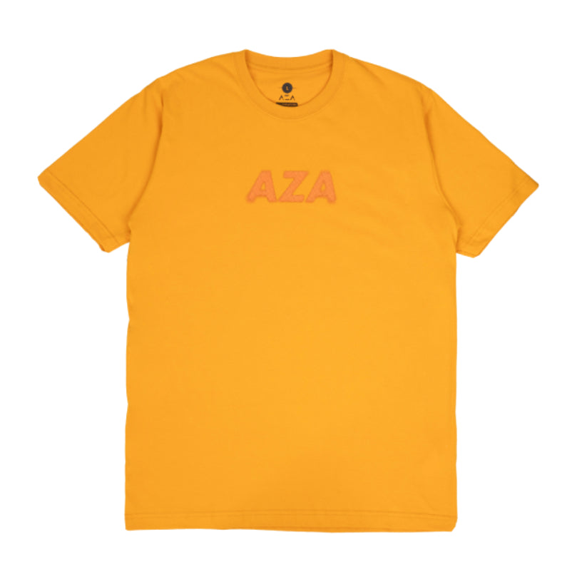 AZA Dot Typography T-Shirt - Mustard