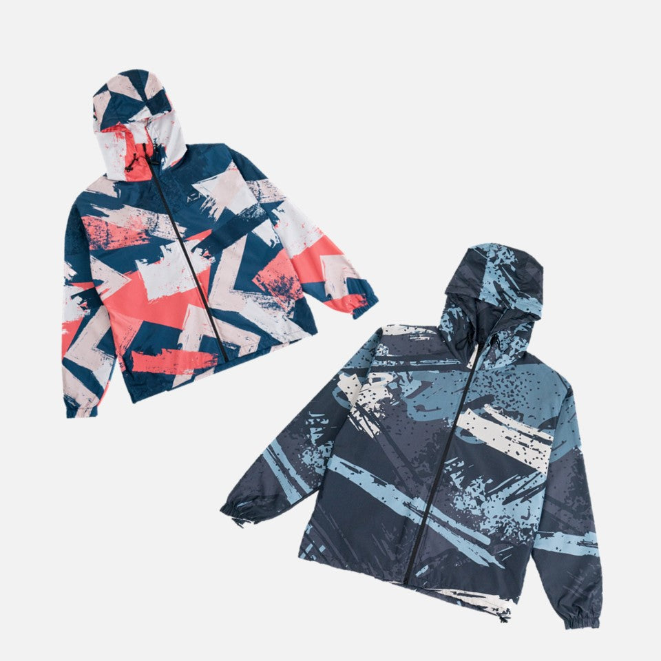 AZA Windbreaker Jacket - Abstract Blue