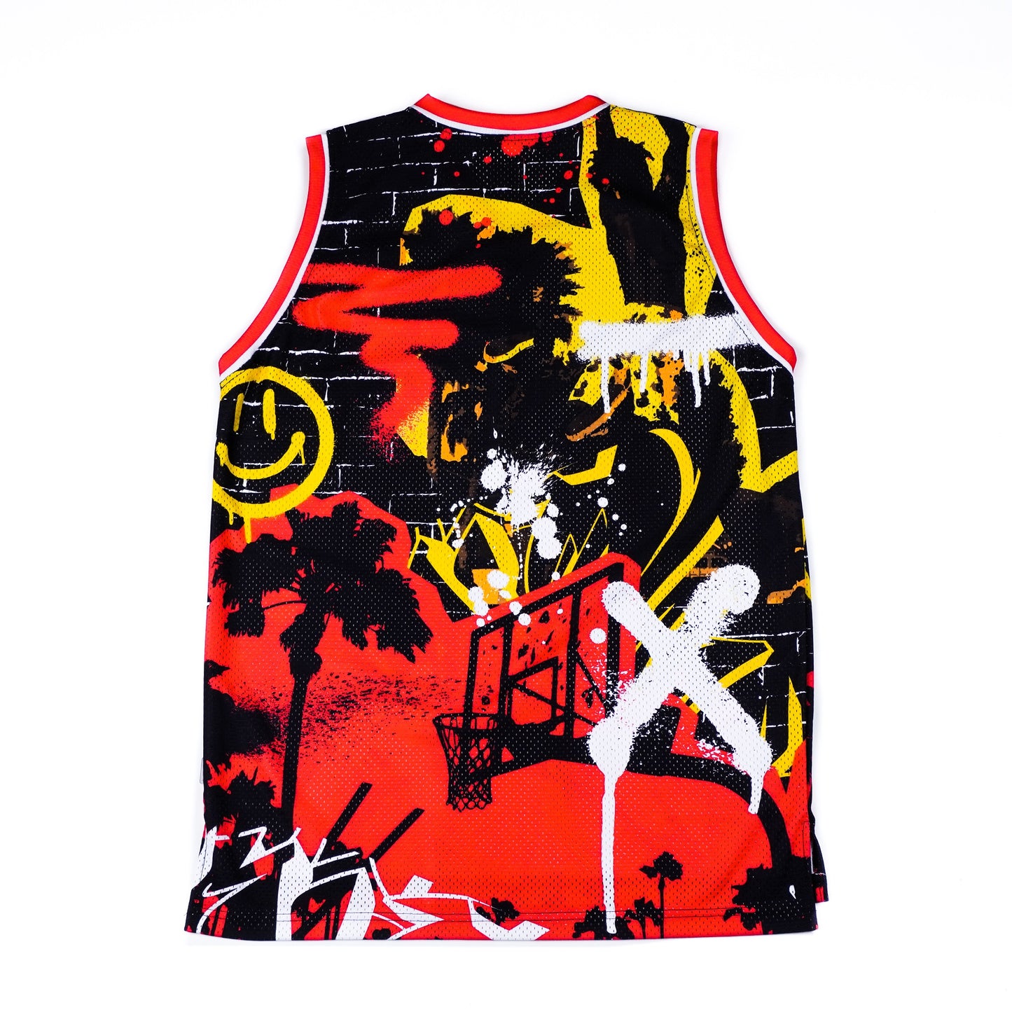 AZA Jersey Basketball Graffiti - Red / Yellow