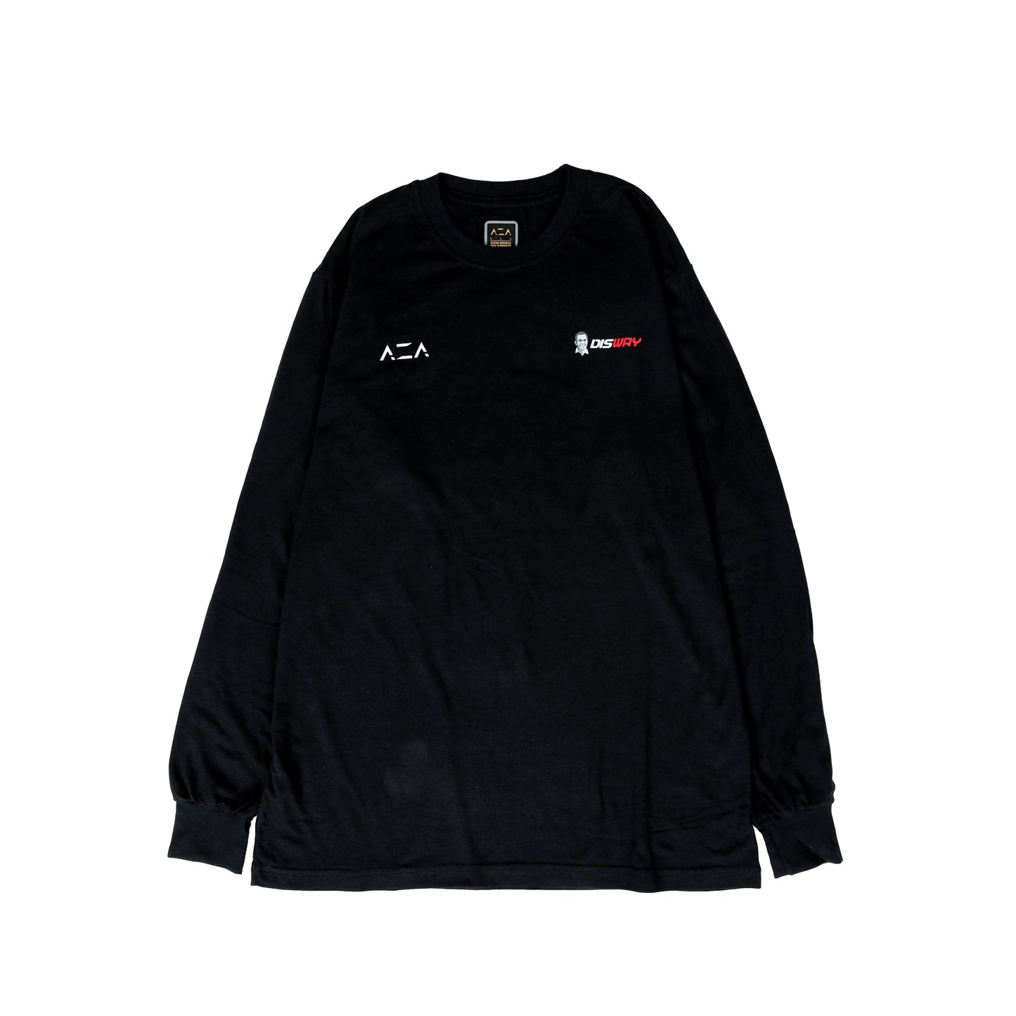 AZA x Disway Back Font Long Sleeve T-Shirt - Black