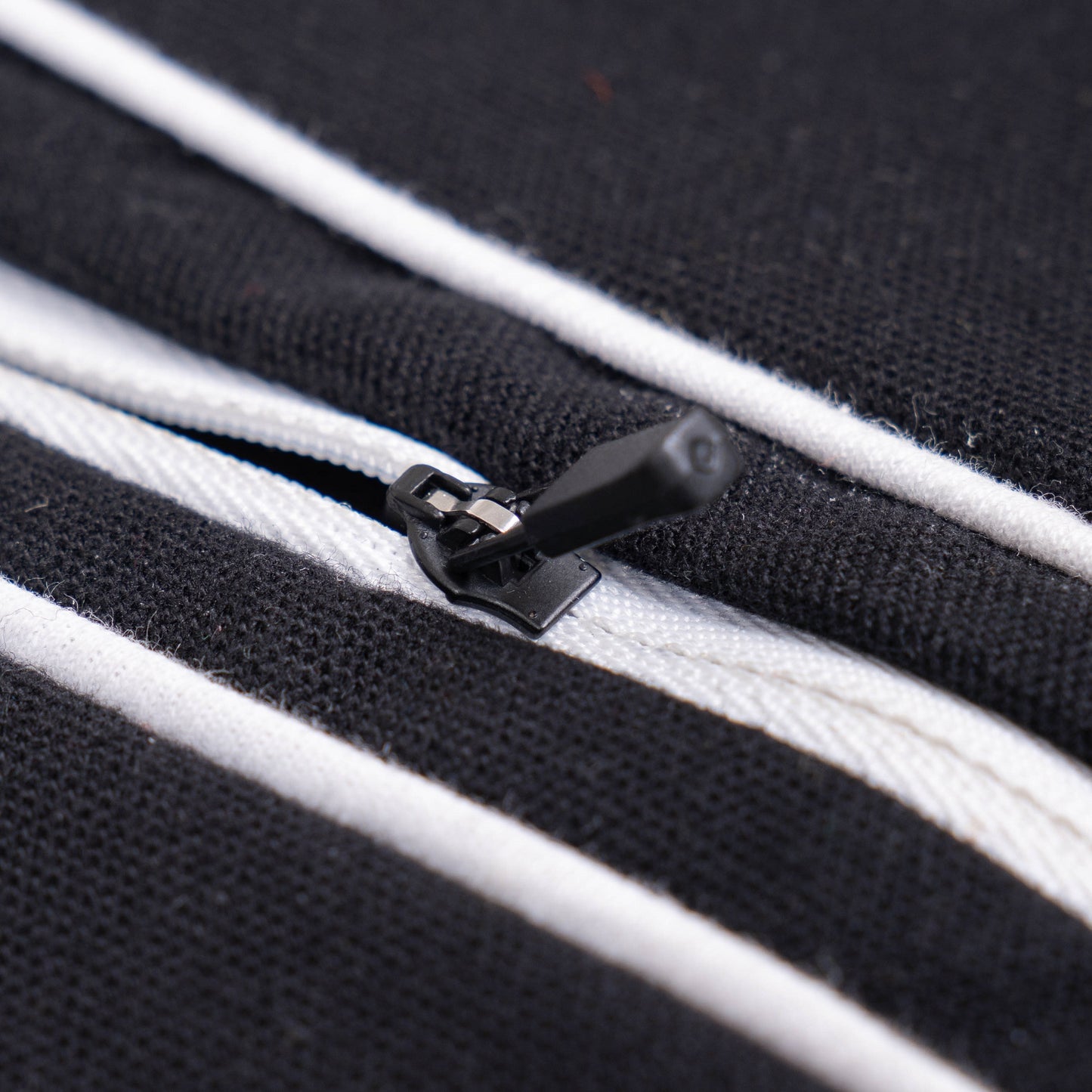 AZA Polo Shirt Striped Zip Dark Series - Black