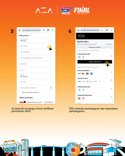 Bundling Tiket Cat 1A Final Honda DBL with Kopi Good Day 2025 Jakarta + Sepatu AZA NEO Classic Curriculum
