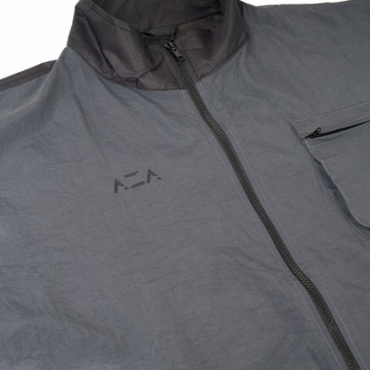 AZA Jacket Halfzipper Side Pocket - Black / Grey