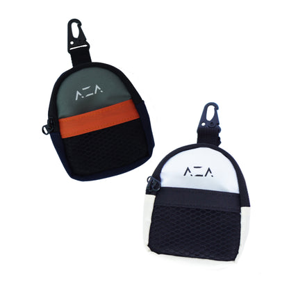 AZA Mini Bag Color Block Coin Purse Keychain