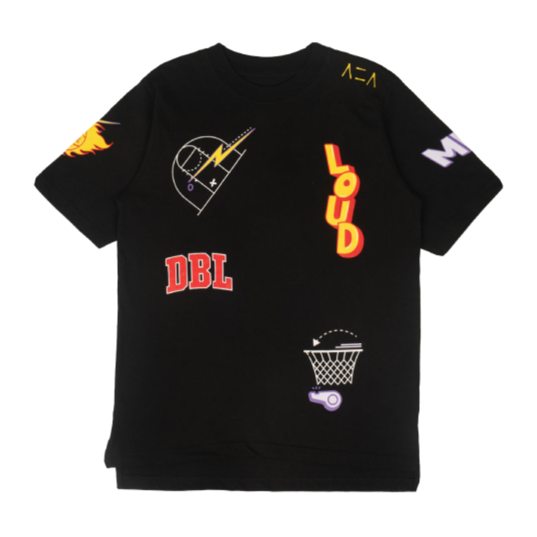 AZA x DBL Let's Get Loud Oversize T-Shirt - Black