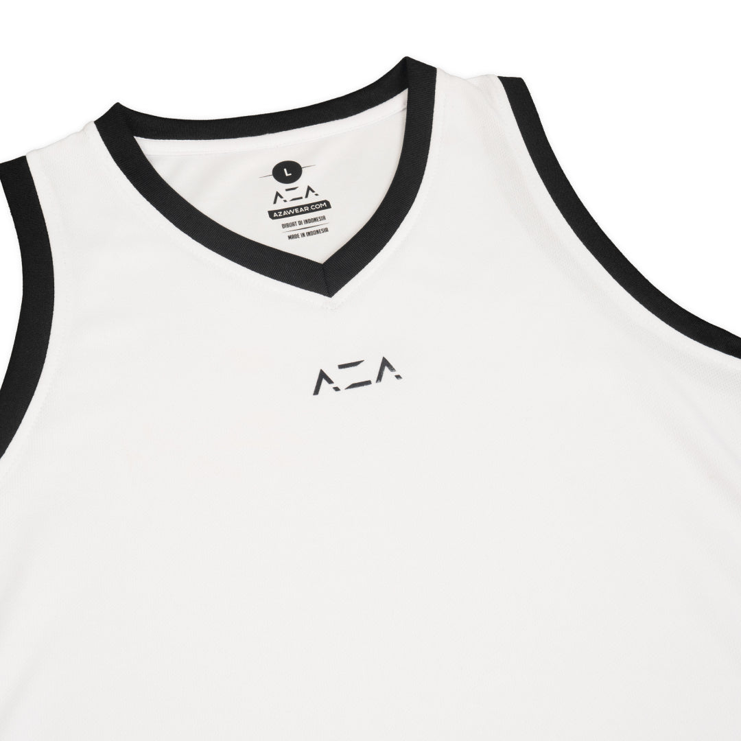 AZA Court Essentials Basketball Jersey - White