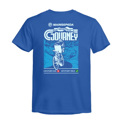 AZA x MAINSEPEDA Journey Century Mile T-Shirt - Ocean Blue
