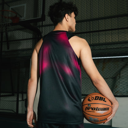 AZA Court Halftone Basketball Jersey - Black