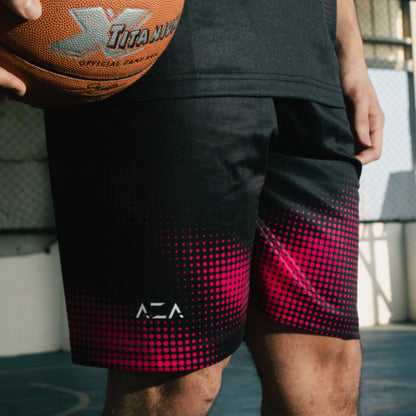 AZA Court Halftone Basketball Pants - Black
