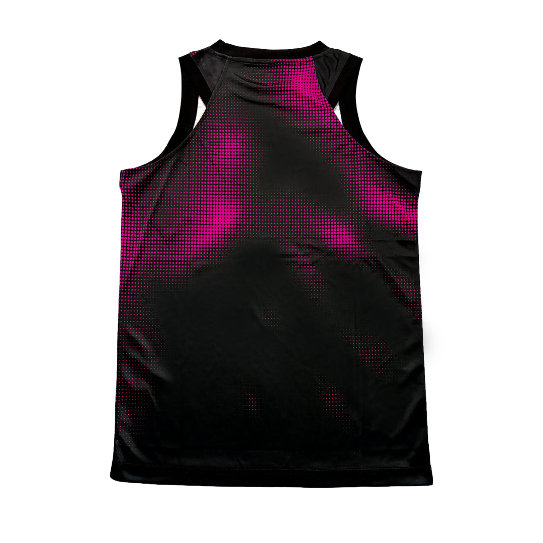 AZA Court Halftone Basketball Jersey - Black