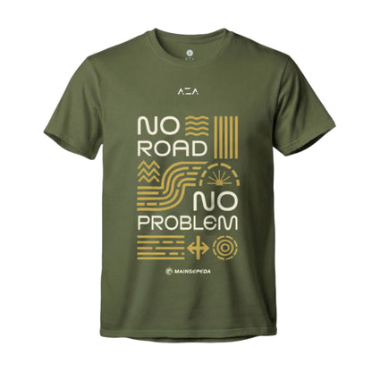AZA x MAINSEPEDA No Road No Problem Explorer T-Shirt - Green
