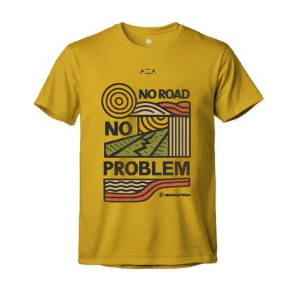 AZA x MAINSEPEDA No Road No Problem Ride Anywhere T-Shirt - Yellow
