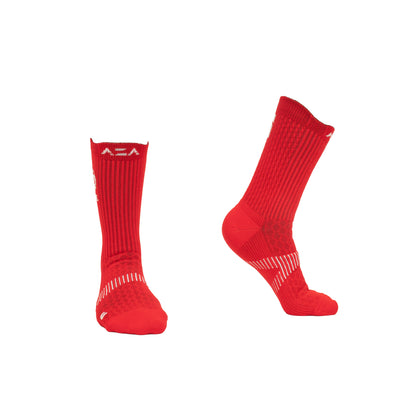 AZA x DBL Player Edition Crew Socks - Black White Red