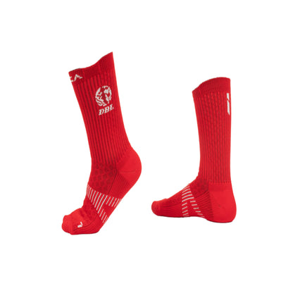 AZA x DBL Player Edition Crew Socks - Black White Red