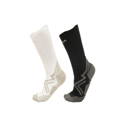 AZA Ignite II Crew Socks - Black White