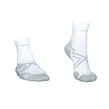 AZA Ignite II Quarter Socks - White Black