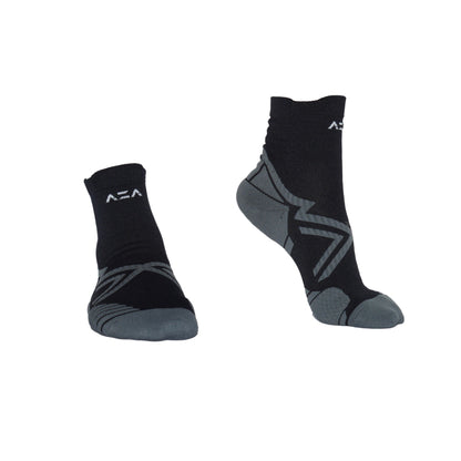 AZA Ignite II Quarter Socks - White Black