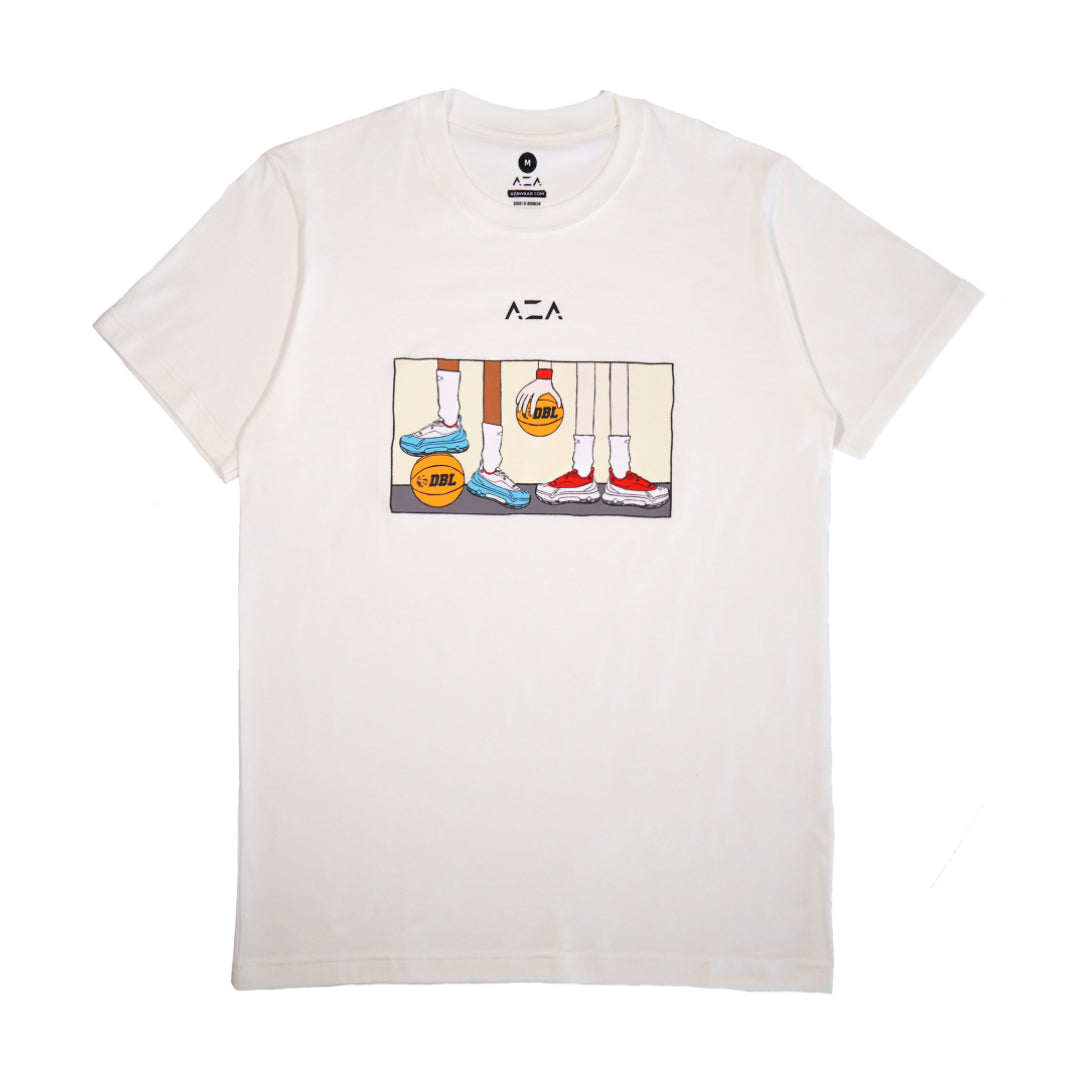 AZA x DBL Play 2.0 Kicks T-Shirt - White