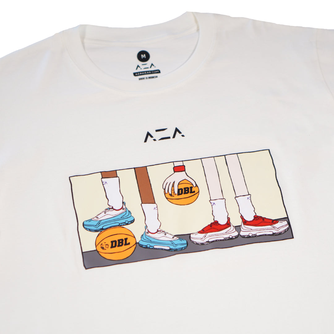 AZA x DBL Play 2.0 Kicks T-Shirt - White