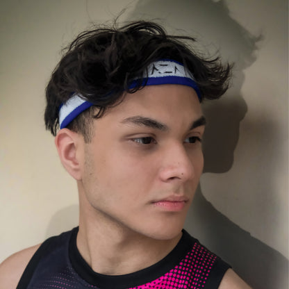 AZA x DBL Double Stripe Essential Headband - Blue