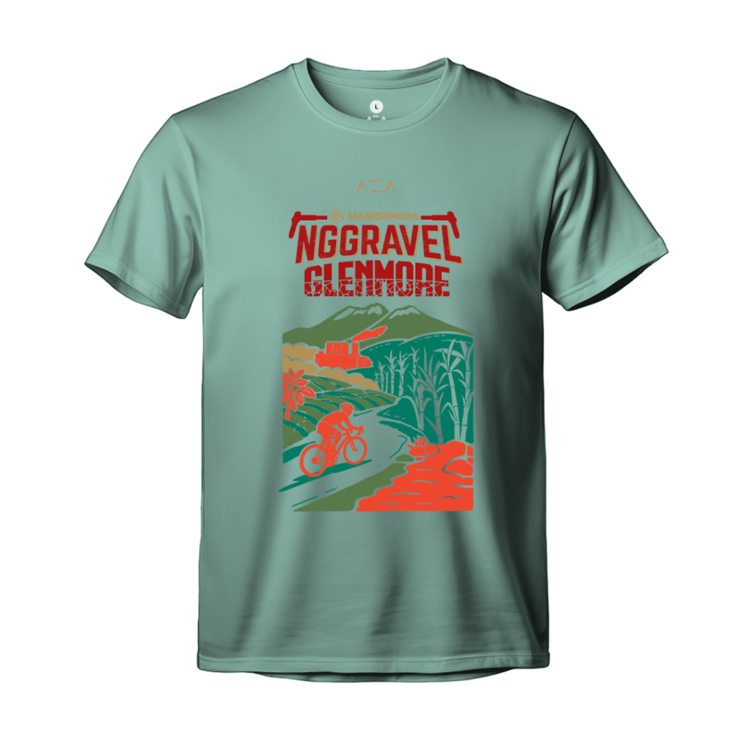 AZA x MAINSEPEDA Nggravel Glenmore T-Shirt - Seafoam Green
