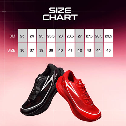 AZA RUN 1 Pygmalion Courage Running Shoes - Red White