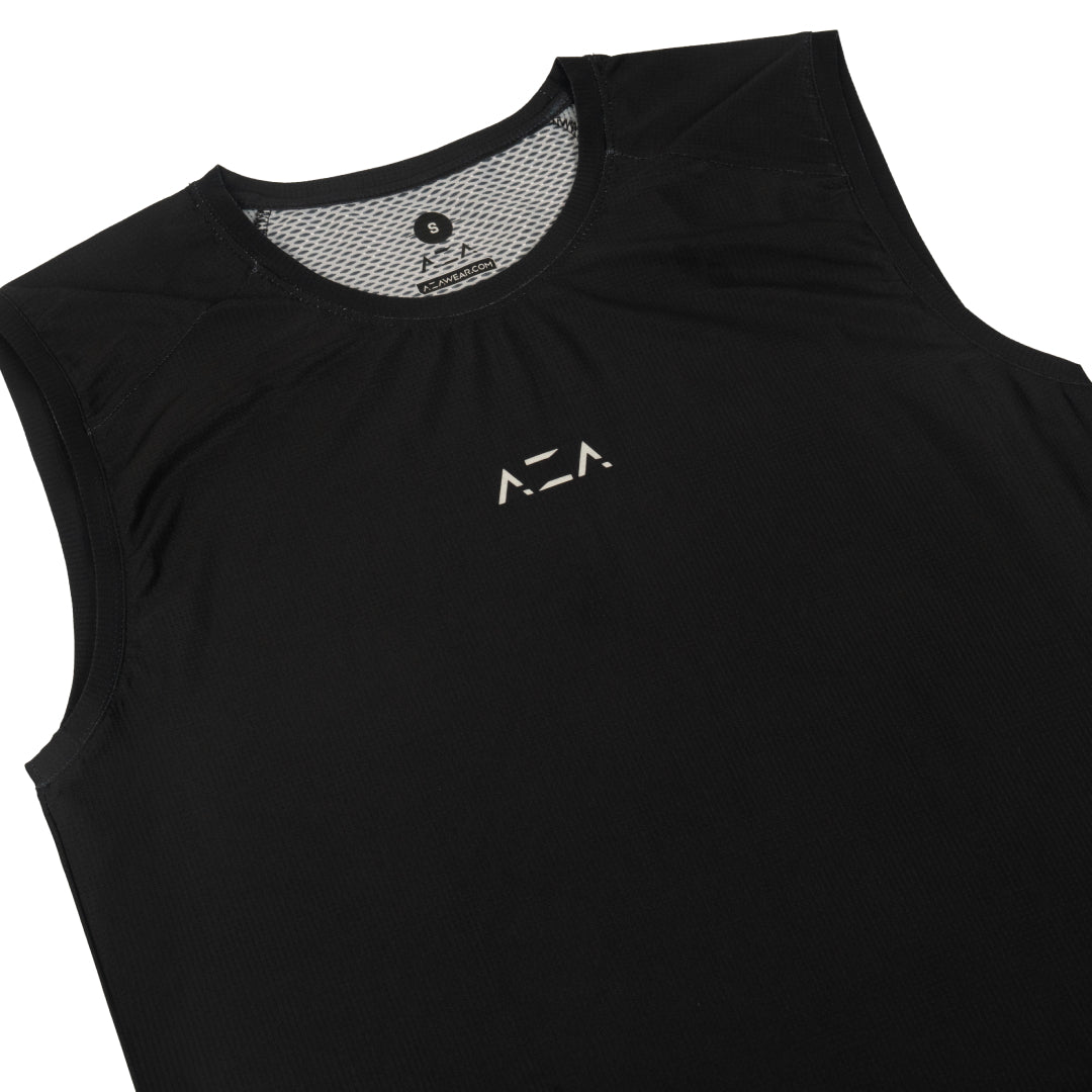 AZA Running Trimform Tank Jersey - Black