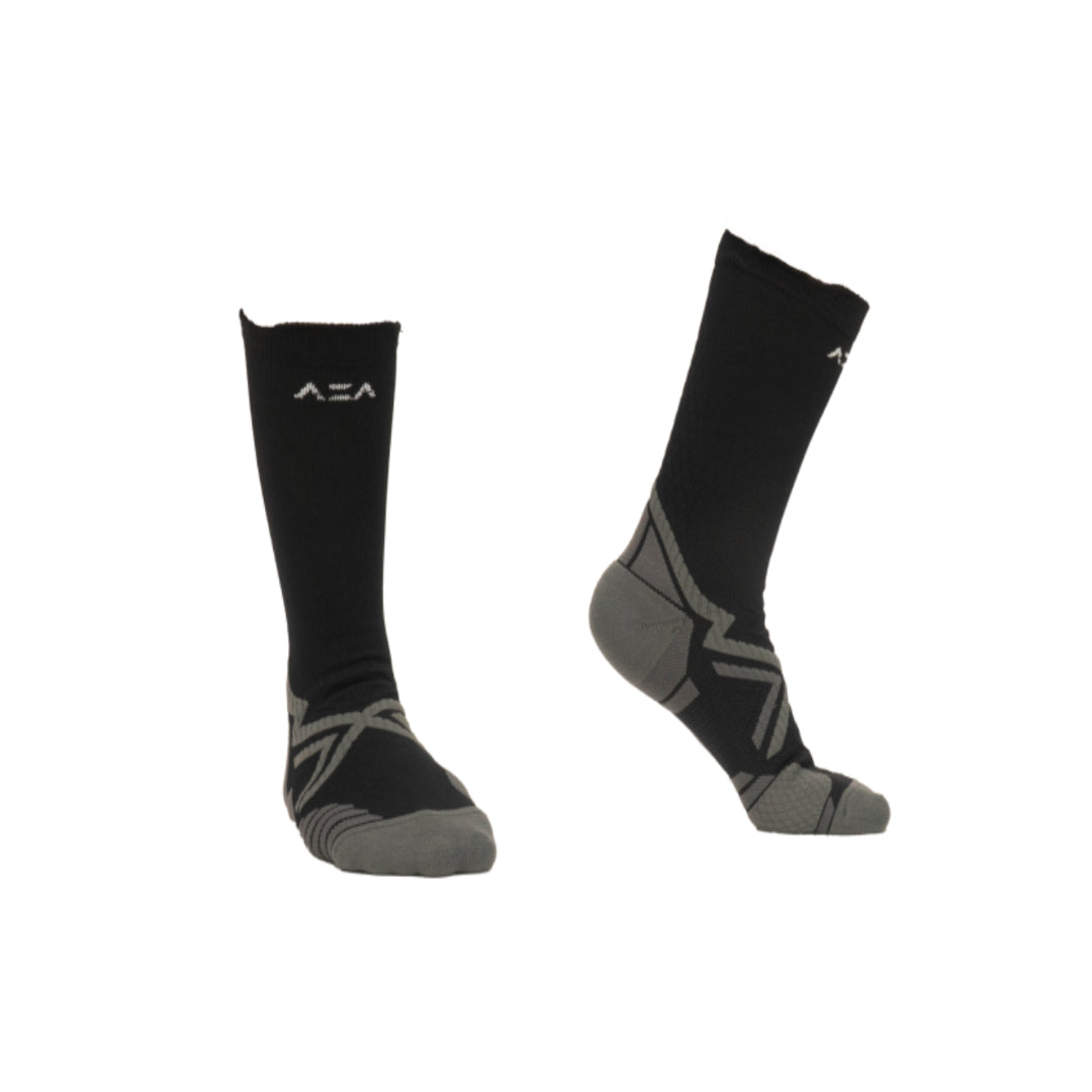 AZA Ignite II Crew Socks - Black White