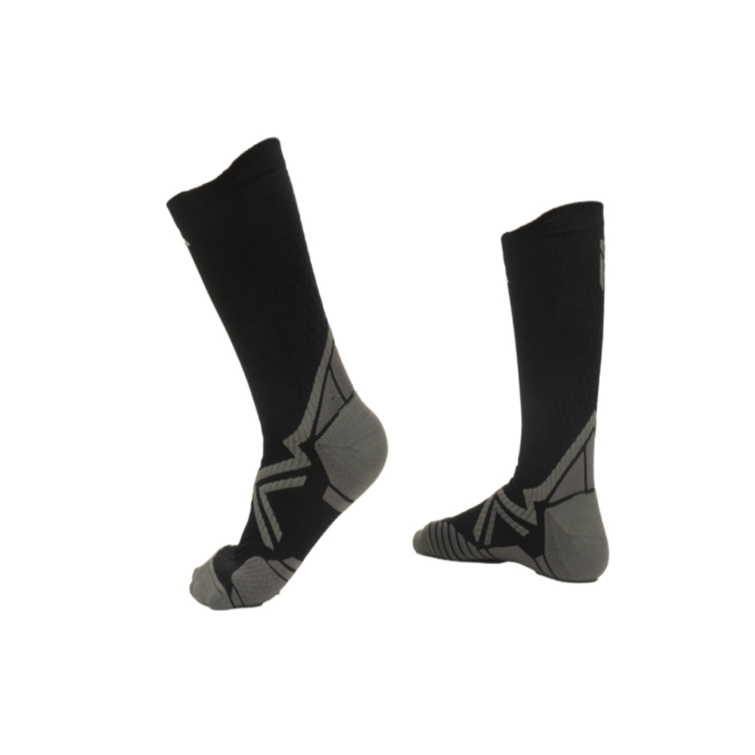 AZA Ignite II Crew Socks - Black White