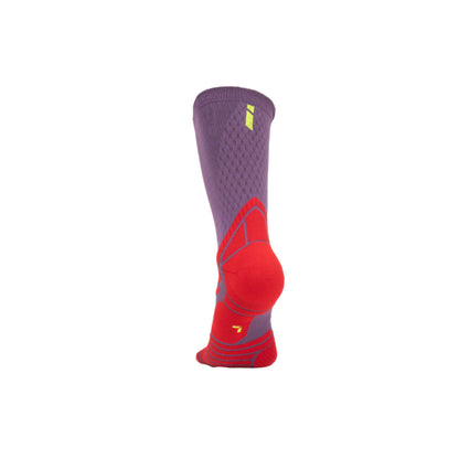 AZA Ignite II Crew Socks - Purple Coral Lime